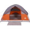 vidaXL Tenda Familiare a Cupola 6 Persone Arancione Impermeabile
