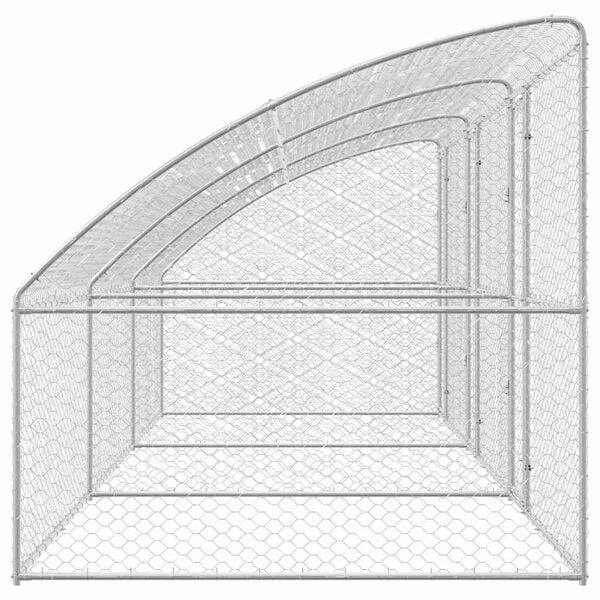 vidaXL Cuccia per cani 3 pcs Argento 6 x 2 x 2 m Acciaio