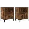 vidaXL Armadio da Notte 2 pz Rovere fumo 49 x 36 x 61 cm