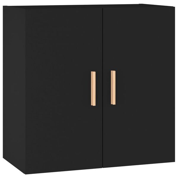 vidaXL Armadietto a Muro Nero 60x30x60 cm in Legno Multistrato
