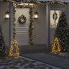 vidaXL Decorazione Luminosa Natalizia con Picchetti Albero 80LED 60cm