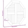 vidaXL Piano per Tavolo 70x70x2,5 cm Ottagonale Legno Massello di Teak