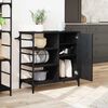 vidaXL Carrello da Cucina Rovere Nero 87,5 x 39 x 84,5 cm