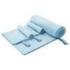 vidaXL Set di Asciugamani Sportivi 3 pz Blu 210 x 100 cm