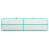 vidaXL Tappetino Ginnastica Gonfiabile e Pompa 800x100x15cm PVC Verde