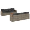 vidaXL Set Divano da Giardino 9 pz con Cuscini Grigio in Polyrattan