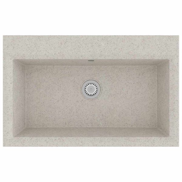 vidaXL Lavello da cucina Beige 79 x 50 x 31 cm Granito