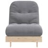 vidaXL Divano Letto Futon con Materasso 70x206x11 Legno Massello Pino
