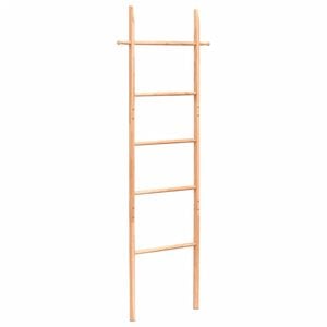 vidaXL Scala Porta Asciugamani 170 cm in Legno Massello di Noce