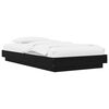 vidaXL Struttura letto a pavimento Rovere Nero 80 x 210 cm