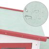 vidaXL Conigliera per Esterni Grande Rossa e Bianca 201x45x85cm Legno