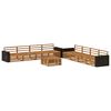 vidaXL Set di divani da esterno 9 pcs Naturale