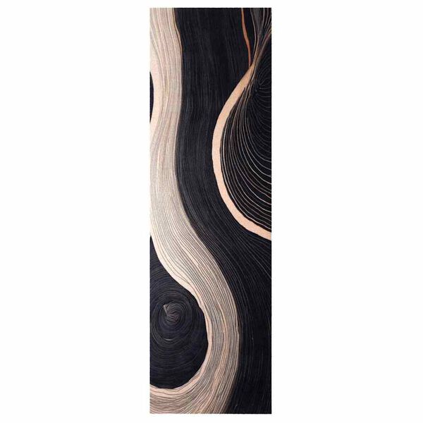 vidaXL Tappeto da Cucina Nero 150 x 45 cm Velluto