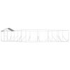 vidaXL Cuccia Cani da Esterno Tetto Argento 10x8x2,5 m Acciaio Zincato