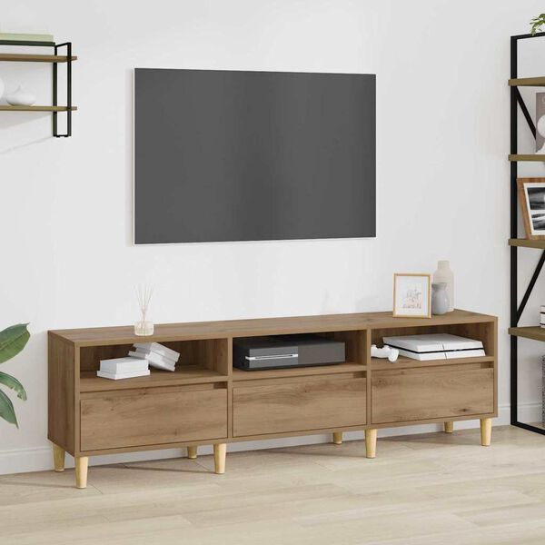 vidaXL Mobile TV Rovere artigianale 150 x 30 x 45 cm Legno multistrato