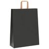 vidaXL Sacchetti di Carta 250 pz con Manici Neri 32x12x42 cm
