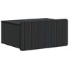 vidaXL Mobiletto da notte a muro con cassetto Nero 49 x 34,5 x 24 cm