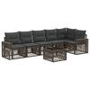 vidaXL Set Divano da Giardino 7 pz Grigio e Grigio Scuro polyrattan