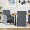vidaXL Sedie da Pranzo con Ruote 2 pcs Grigio scuro 58 x 65 x 98 cm