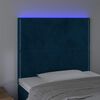 vidaXL Testiera a LED Blu scuro 80x5x118/128 cm in Velluto