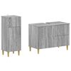 vidaXL Set di Armadi da Bagno da 2 Pezzi DELFT Sonoma grigio