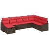 vidaXL Set Divano da Giardino 8 pz polyrattan