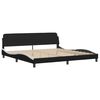 vidaXL Letto Viana con Materasso Nero e Bianco 200x200cm in Similpelle
