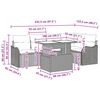 vidaXL Set Divano da Giardino 6 pcs Marrone Rattan in Polipropilene