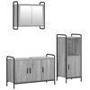 vidaXL Set di Armadi da Bagno 3 pz Sonoma grigio 40 x 36 x 99,5 cm