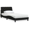 vidaXL Letto con Materasso Nero 100x200 cm in Tessuto