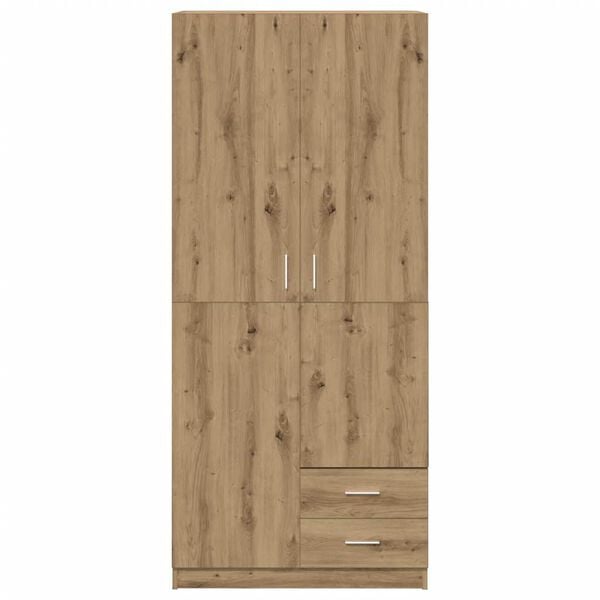 vidaXL Armadio Rovere Artigianale 80x52x180 cm in Legno Multistrato