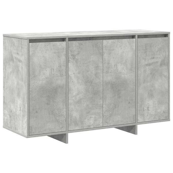 vidaXL Credenza Grigio cemento 120 x 41 x 75 cm Legno multistrato
