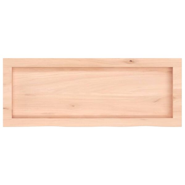 vidaXL Piano Bagno 80x30x(2-6) cm in Legno Massello Non Trattato