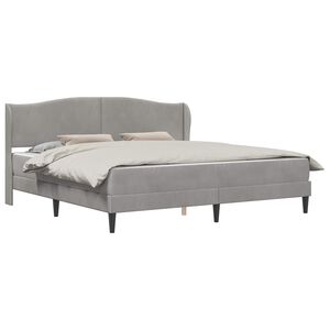 vidaXL Struttura del letto Grigio Chiaro 200 x 200 cm Velluto