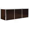 vidaXL Letto Rialzato Giardino Marrone 240x80x77 cm in Acciaio Zincato