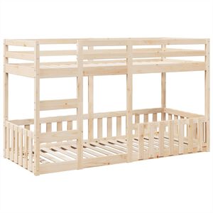 vidaXL Letto a Castello 80x200 cm in Legno Massello di Pino