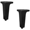 vidaXL Piedini per mobili 2 pcs Nero 54,1 x 54,1 x 100 mm Ferro