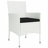 vidaXL Set da Pranzo da Giardino 9 pz con Cuscini in Polyrattan Bianco
