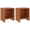 vidaXL Comodini 2 pz Ambrati 35x30x40 cm in Legno Massello di Pino