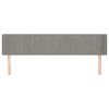 vidaXL Testiera ad Orecchio Grigio Chiaro 163x16x78/88 cm in Velluto