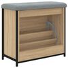 vidaXL Panca Portascarpe Cassetto Ribaltabile Rovere Sonoma 62x32x56cm