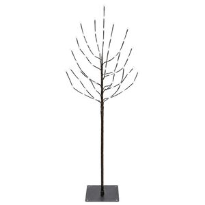 vidaXL Albero di Natale LED Nero 120 cm Acciaio 100 LED