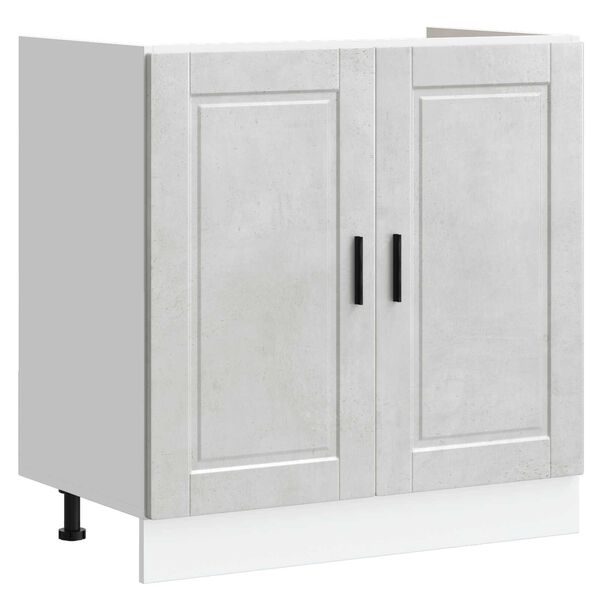 vidaXL Mobiletto per lavabo Porto 2 pcs Grigio 80 x 46 x 84.5 cm