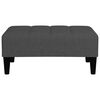 vidaXL Divano Letto a 2 Posti con Poggiapiedi Grigio Scuro Microfibra