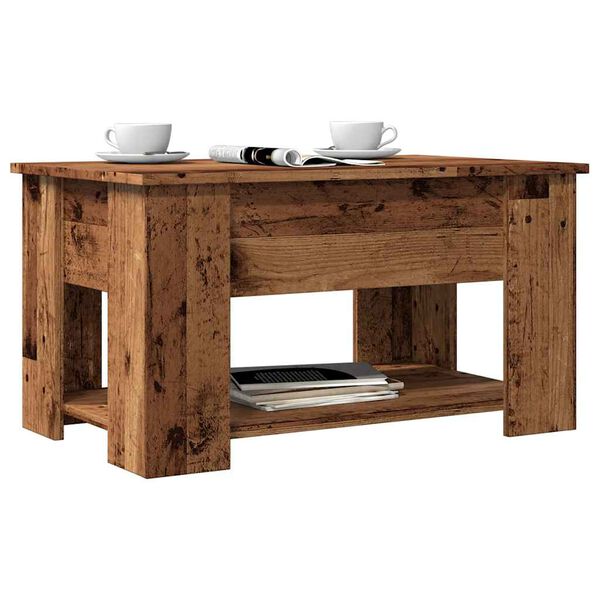 vidaXL Tavolino da Salotto Legno Antico 79x49x41 cm Legno Multistrato