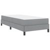 vidaXL Letto a molle con materasso Grigio chiaro 90 x 200 cm Tessuto