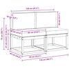 vidaXL 2 Pezzo Divano centrale per esterno Legno di Acacia Massello