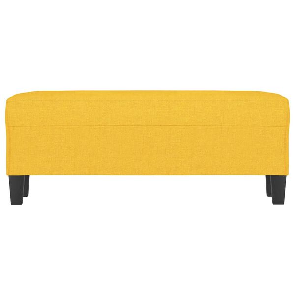 vidaXL Panca Giallo Chiaro 100x35x41 cm in Tessuto
