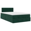 vidaXL Pouf Letto con Materasso Verde Scuro 120x190 cm Velluto