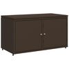 vidaXL Armadietto Portaoggetti Giardino Marrone 110x55x60,5 Polyrattan